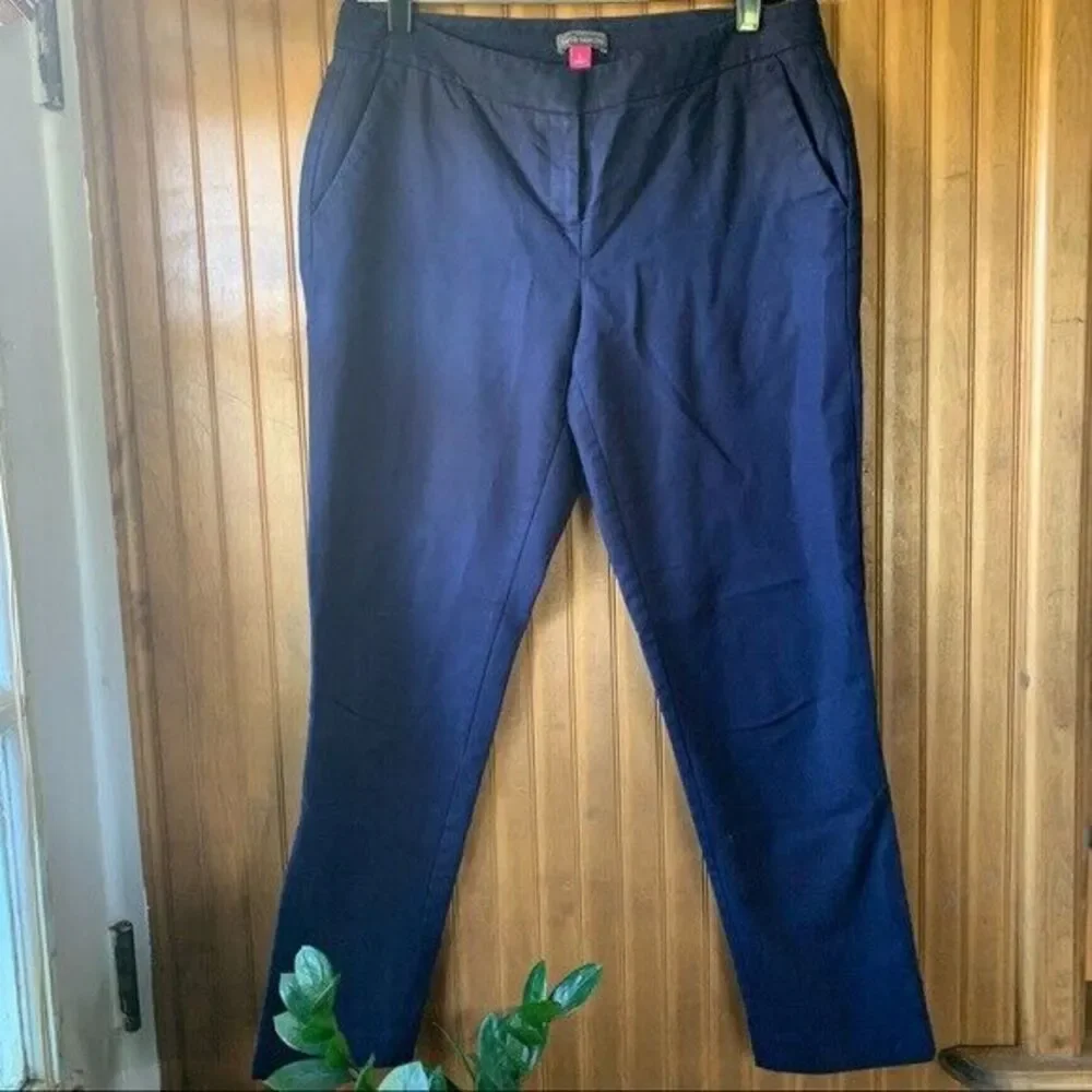 Vince Camuto Ladies Cropped Slim Ankle Navy Blue Dress Pants Women Sz 6
